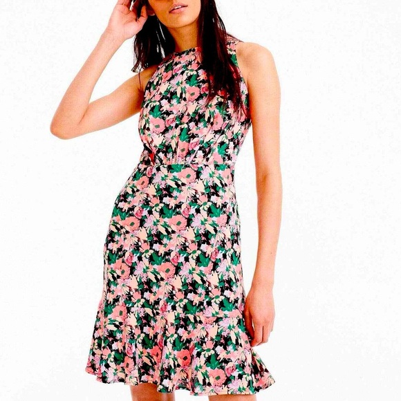 J. Crew Mercantile • High Neck Ruffle Hem Mini Dress - Picture 1 of 15